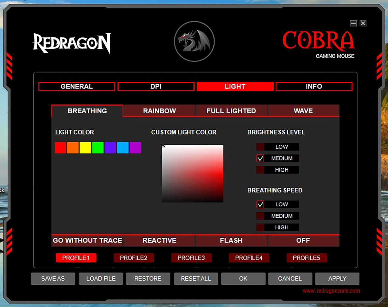 redragon cobra software download